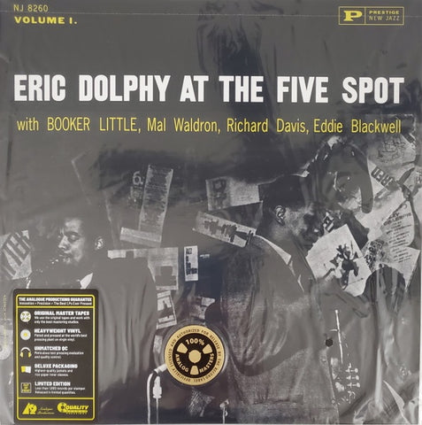 Eric Dolphy - At The Five Spot Volume 1 (1961) - New LP Record 2023 New Jazz Analogue Productions 180 gram Vinyl - Jazz / Bop / Modal