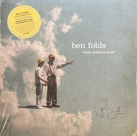 Signed Autographed - Ben Folds – What Matters Most - Mint- LP Record 2023 New West Seaglass Blue Vinyl - Pop Rock