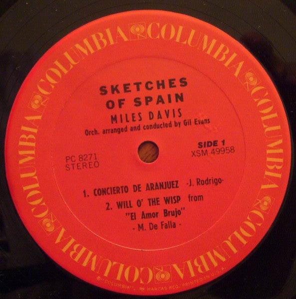 Miles Davis ‎– Sketches Of Spain - VG+ Lp Record (Low grade cover) 1974 Reissue Orig 1960 USA Stereo Original Vinyl - Jazz - Shuga Records