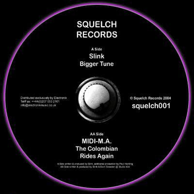 Slink / MIDI-M.A. – Bigger Tune / The Colombian Rides Again - New 12" Single 2004 UK Squelch Vinyl - Techno / Acid / Breaks