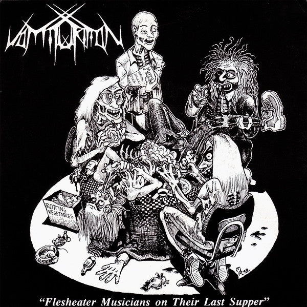 Vomiturition – Flesheater Musicians On Their Last Supper - VG+ 7" EP Record 1993 Laktoosi Finland Vinyl & 6x Inserts - Death Metal - Shuga Records