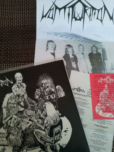 Vomiturition – Flesheater Musicians On Their Last Supper - VG+ 7" EP Record 1993 Laktoosi Finland Vinyl & 6x Inserts - Death Metal - Shuga Records