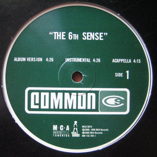 Common - The 6th Sense / Dooinit - VG+ 12" Single Record 2000 MCA USA Vinyl - Hip Hop - Shuga Records