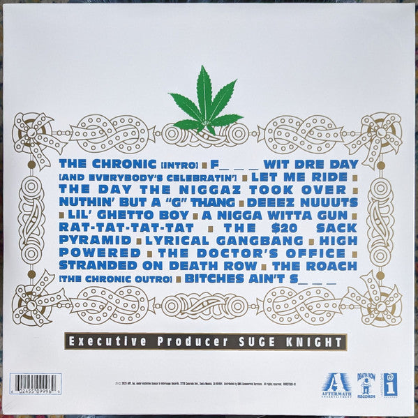 Dr. Dre ‎– The Chronic (1992) - New 2 LP Record 2023 Death Row Aftermath USA Vinyl - Hip Hop / G-Funk