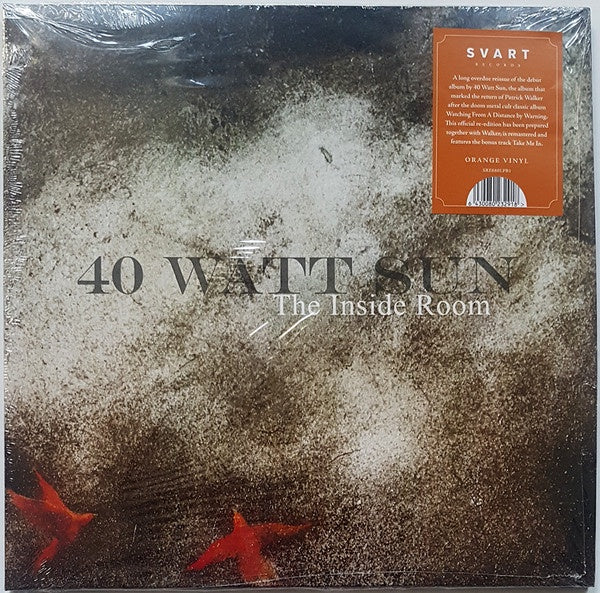 40 Watt Sun - The Inside Room (2011) - New 2 LP Record 2023 Svart Orange Translucent Vinyl & Booklet - Doom Metal - Shuga Records