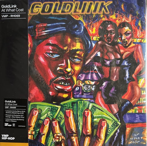 GoldLink – At What Cost (2017) - New 2 LP Record 2023 RCA Vinyl Me, Please Blue & Orange Galaxy Vinyl - Hip Hop