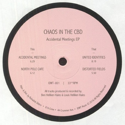 Chaos In The CBD – Accidental Meetings (2017) - New EP 2023 In Dust We Trust UK Vinyl - House / Deep House