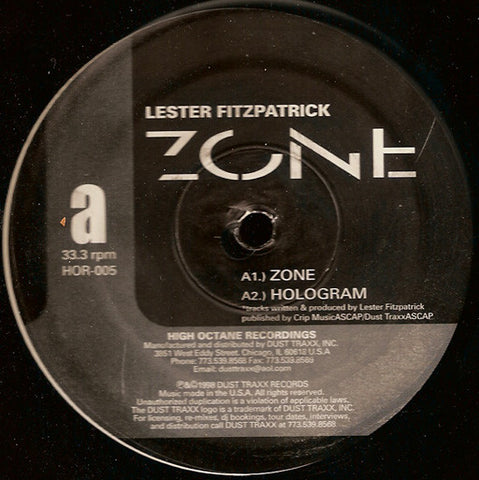 Lester Fitzpatrick ‎– Zone - New 12" Single 1998 High Octane USA Vinyl - Chicago House / Chicago Techno