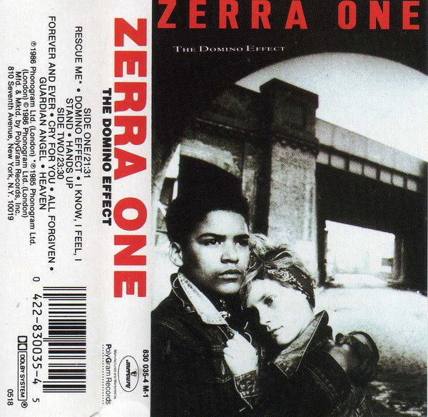 Zerra One – The Domino Effect - Used Cassette Mercury 1986 USA - Rock / Alt Rock