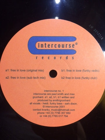Intercourse Featuring Heidi – Free In Love - New 12" Single Record 2001 Intercourse Australia Vinyl - House / Deep House