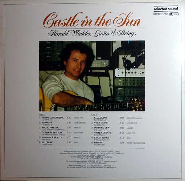 Harald Winkler – Castle In The Sun - Mint- LP Record 1983 Selected Sound German Vinyl - Jazz / Contemporary - Shuga Records