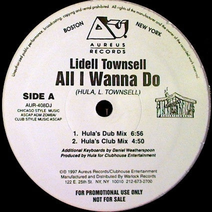 Lidell Townsell – All I Wanna Do - VG 12" Single Record 1997 USA Promo Vinyl - House / Deep House