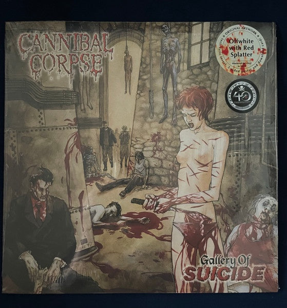 Cannibal Corpse – Gallery Of Suicide (1998) - New LP Record 2023 Metal Blade Offwhite with Red Splatter Vinyl, Insert & Poster - Death Metal