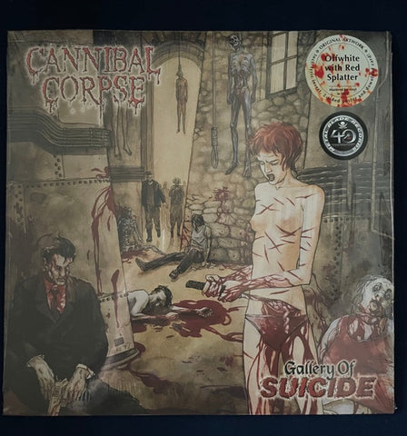 Cannibal Corpse – Gallery Of Suicide (1998) - New LP Record 2023 Metal Blade Offwhite with Red Splatter Vinyl, Insert & Poster - Death Metal