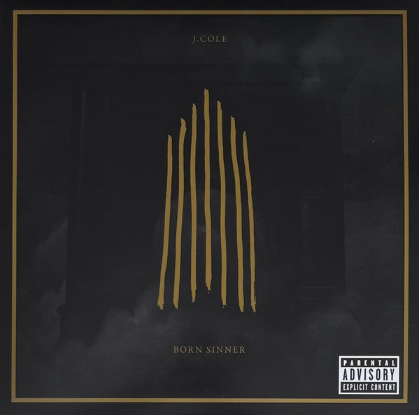 J. Cole - Born Sinner (2013) - Mint- 2 LP Record 2023 Dreamville Interscope Target Exclusive Red Vinyl - Hip Hop - Shuga Records