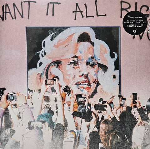 Grouplove – I Want It All Right Now - New LP Record 2023 Glassnote Baby Pink & White Vinyl - Indie Pop