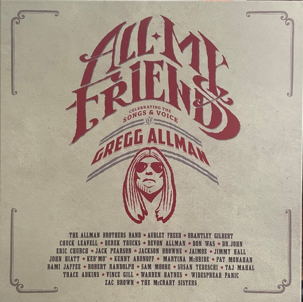 Gregg Allman – All My Friends Celebrating The Songs & Voice Of Gregg Allman (2014) - New 4 LP Record Box Set 2022 Rounder Red/White/Blue Vinyl - Rock / Southern Rock