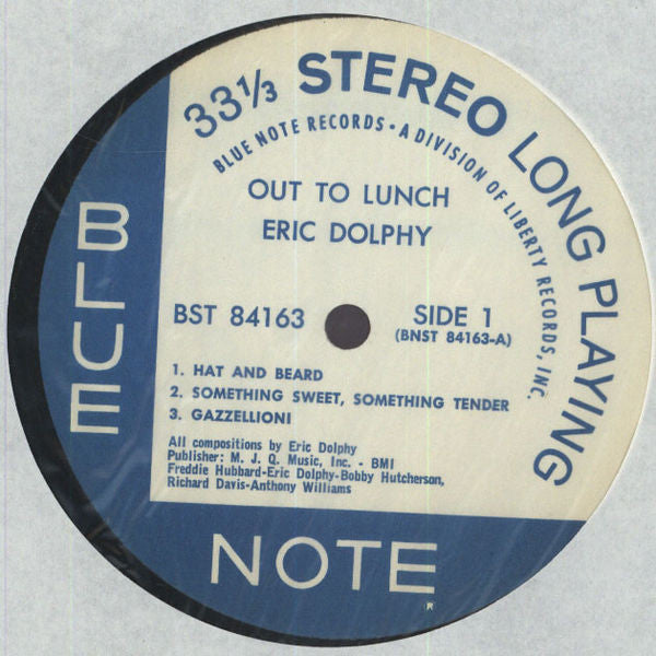 Eric Dolphy – Out To Lunch! (1964) - VG+ LP Record 1966 Blue Note USA Vinyl - Free Jazz / Hard Bop / Modal - Shuga Records
