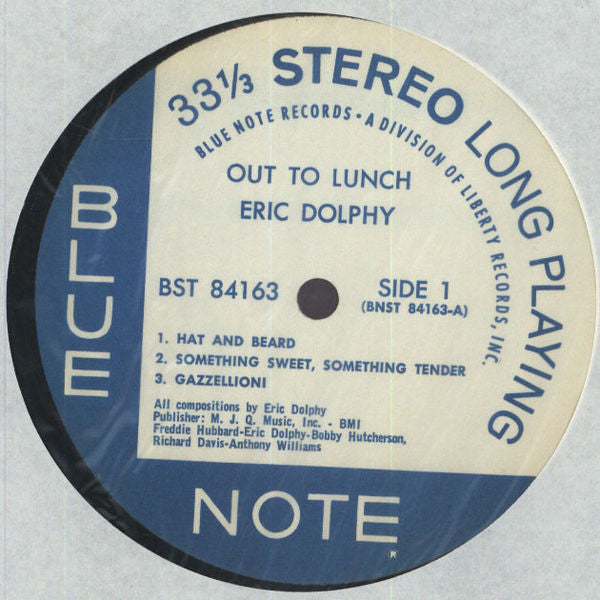 Eric Dolphy – Out To Lunch! (1964) - VG+ LP Record 1966 Blue Note USA Vinyl - Free Jazz / Hard Bop / Modal