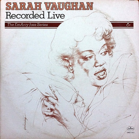 Sarah Vaughan – Recorded Live - Mint- 2 LP Record 1977 Mercury EmArcy USA Promo Vinyl - Jazz / Bop / Swing