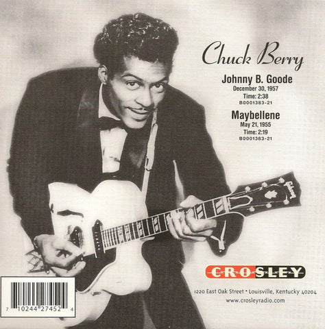 Chuck Berry – Johnny B. Goode / Maybellene - New 7" Single Record 2003 Crosley Vinyl - Rock & Roll
