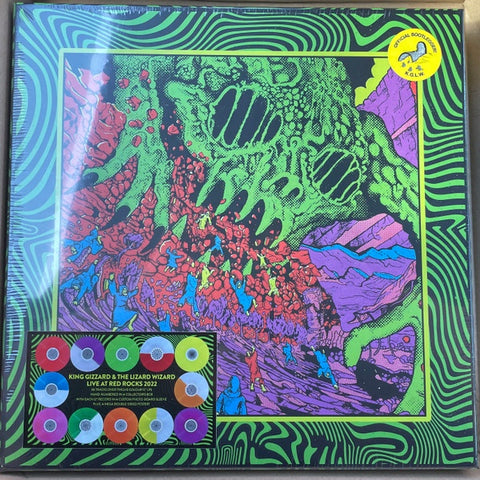 King Gizzard And The Lizard Wizard – Live At Red Rocks 2022 - New 12 LP Record Box Set 2023 Reverberation Appreciation Society Neon Half & Half Vinyl & Poster - Psychedelic Rock