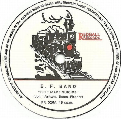 E.F. Band – Self Made Suicide - VG+ 7" Single Record 1980 Redball UK Vinyl - Hard Rock