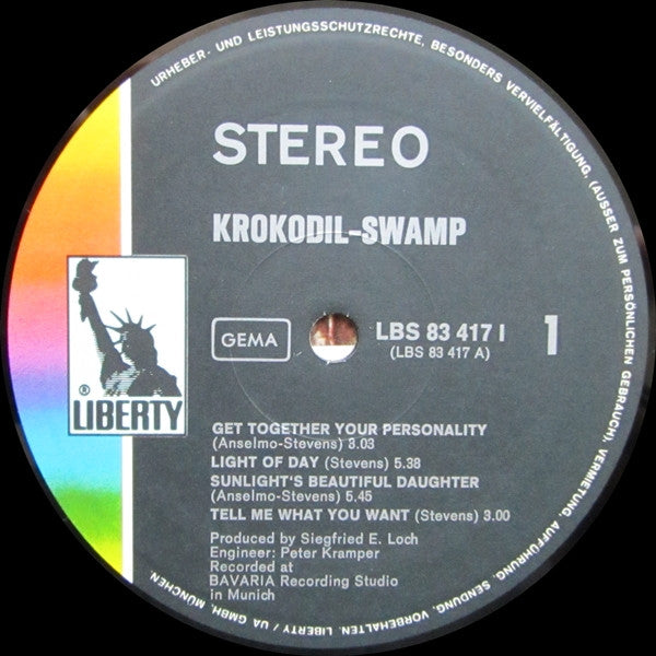 Krokodil – Swamp - Mint- LP Record 1970 Liberty Germany Vinyl - Krautrock / Blues Rock