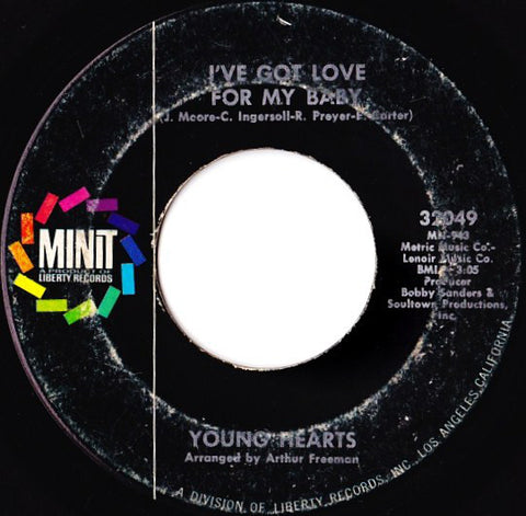 Young Hearts - I've Got Love For My Baby / Takin' Care Of Business VG 7" Vinyl 45RPM 1968 Minit USA - Funk / Soul