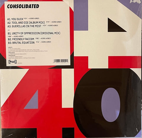 Consolidated – [PIAS] 40 - New EP Record 2023 PIAS Vinyl - Electronic / Hip Hop / Conscious / Industrial
