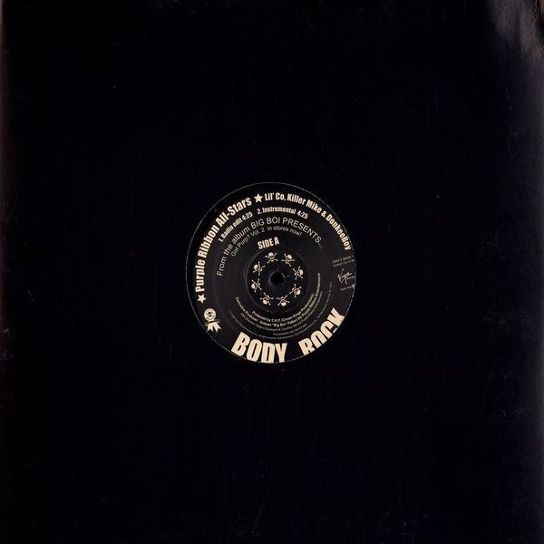 Big Boi Presents Purple Ribbon Allstars – Body Rock - VG+ 12" Single Record 2005 Virgin USA Promo Black Marble Vinyl - Hip Hop / Pop Rap