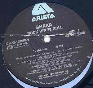 Shaka – Rock Hip'n Roll - New Vinyl 12" Single USA 1991 - Hip Hop