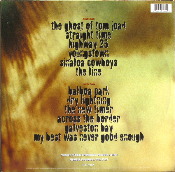 Bruce Springsteen ‎– The Ghost Of Tom Joad - VG+ Lp Record 1995 CBS USA Original Vinyl - Pop Rock - Shuga Records