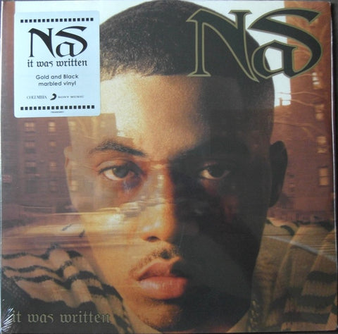 Nas – It Was Written (1996) - New 2 LP Record 2023 Columbia Sony Gold And Black Marbled Vinyl - Hip Hop