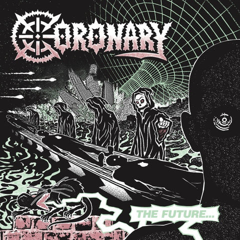 Coronary – The Future is Now - New LP Record 2023 Rad Girlfriend Purple w/ Black & White Splatter Vinyl, Zine & Download - Chicago Punk / Hardcore / Thrash