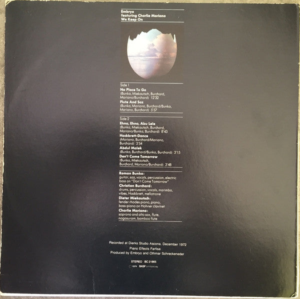 Embryo Featuring Charlie Mariano – We Keep On - Mint- LP Record 1974 BASF USA Vinyl - Krautrock / Jazz-Rock - Shuga Records