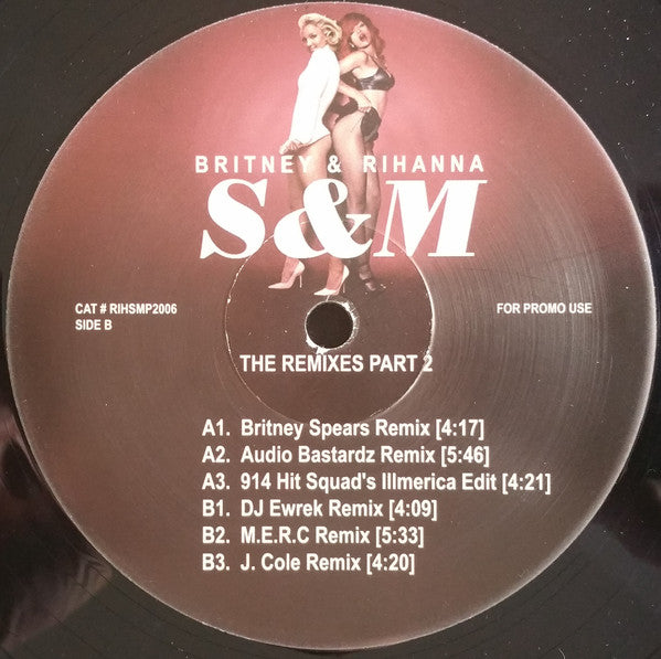 Rihanna Feat. Britney Spears ‎– S&M (The Remixes Part 2) - New EP Record 2011 Europe Import Vinyl - Pop / Electronic / House - Shuga Records