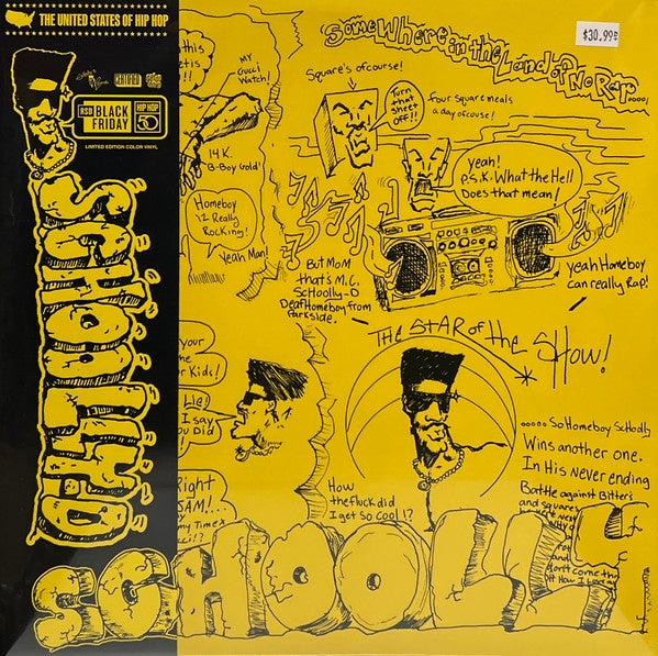 Schoolly-D – Schoolly-D (1985) - New LP Record Store Day Black Friday 2023 RCA Get On Down RSD Yellow & Black Splatter Vinyl - Hip Hop - Shuga Records