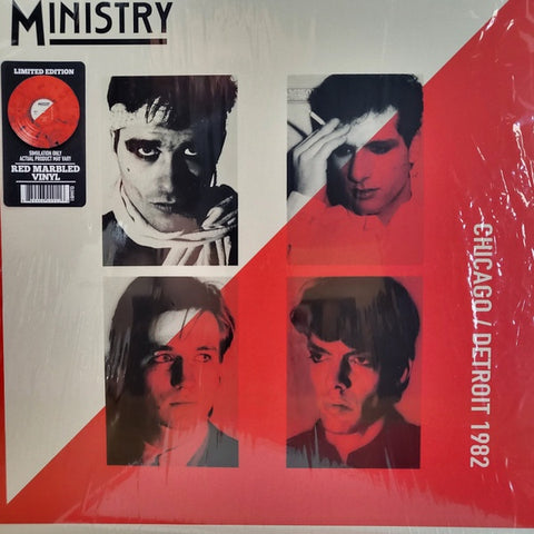 Ministry – Chicago / Detroit 1982 - New LP Record 2023 Cleopatra Red Marbled Vinyl - Synth-pop / New Wave