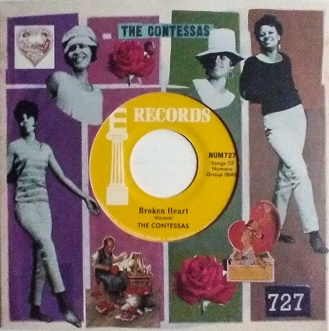 The Contessas – Broken Heart / Gimme Gimme New 7" Single Record 2023 Numero / Cleopatra Peach Marble Vinyl - Garage Rock / Rock 'n' Roll”