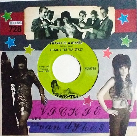 Vickie & The Van Dykes - I Wanna Be a Winner / Outcast - New 7" Single Record 2023 Numero / Cleopatra Green Marble Vinyl - Garage Rock / Rock 'n' Roll
