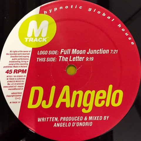 DJ Angelo – Full Moon Junction - New 12" Single Record 1997 M-Track Netherlands Vinyl - Techno / Tech House