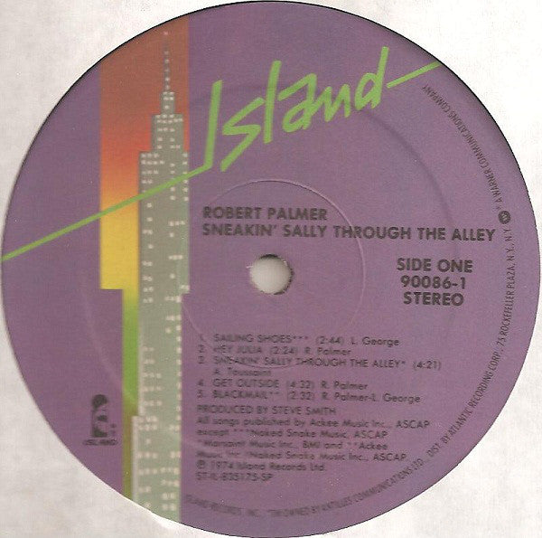 Robert Palmer ‎– Sneakin' Sally Through The Alley - VG+ 1974 Island Records Reissue Stereo USA - Rock - Shuga Records