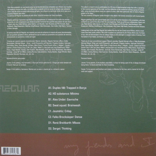 Various – Regular, My Friends And I - Mint- 2 LP Record 2004 Regular Records Spain Import Vinyl - Electronic / Techno / IDM / Minimal