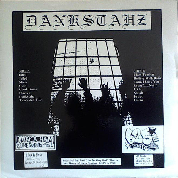 Plutocracy – Dankstahz - VG+ LP Record 1994 Slap A Ham Thrashcore USA Vinyl, Inserts & Screen Printed Cover - Grindcore / Power Violence - Shuga Records