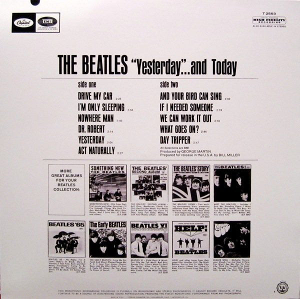 The Beatles ‎– Yesterday And Today (The Butcher Cover) - Mint- 2011 Reissue Black Vinyl 180 gram Press - Rock / Pop - B19-09 - Shuga Records