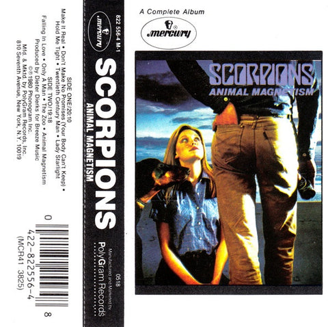 Scorpions – Animal Magnetism- Used Cassette 1980 Mercury Tape- Rock