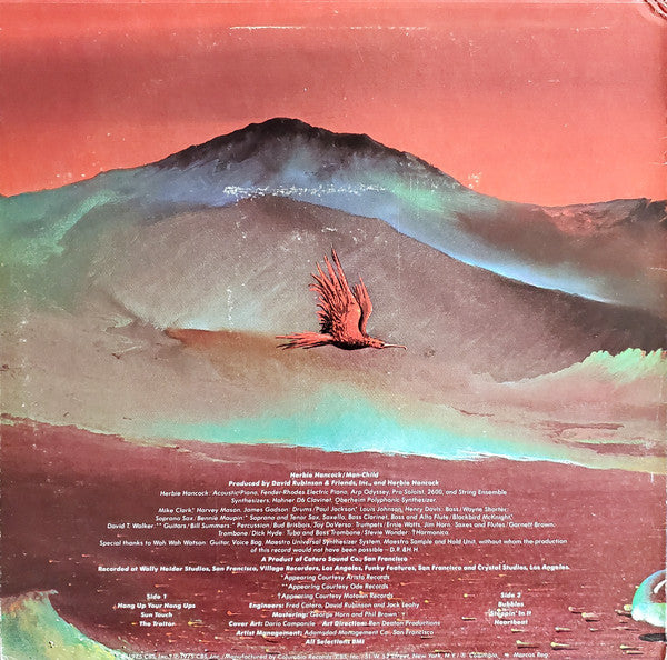 Herbie Hancock ‎– Man-Child - VG+ Lp Record 1975 Columbia USA Vinyl - Jazz / Jazz-Funk - Shuga Records