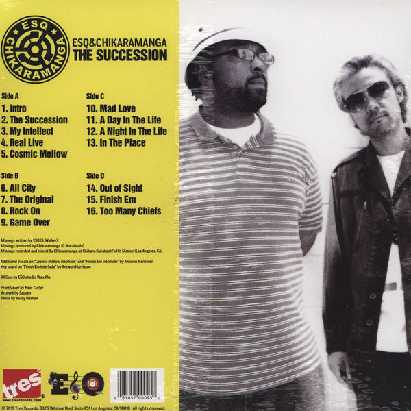 ESQ & Chikaramanga – The Succession - New 2 LP Record 2010 Tres USA Vinyl - Hip Hop - Shuga Records