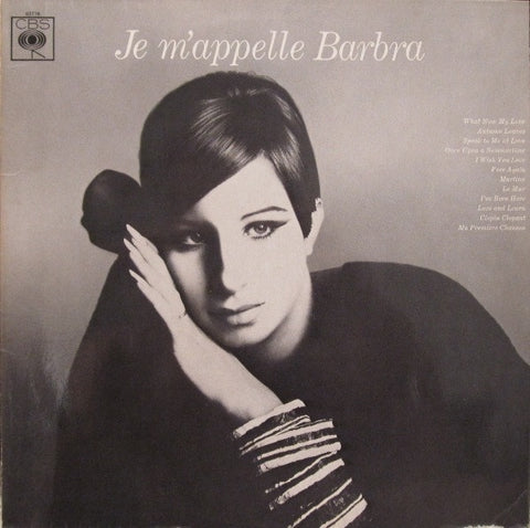 Barbra Streisand – Je M'Appelle Barbra - VG+ LP Record 1966 CBS UK Stereo Vinyl - Pop / Ballad